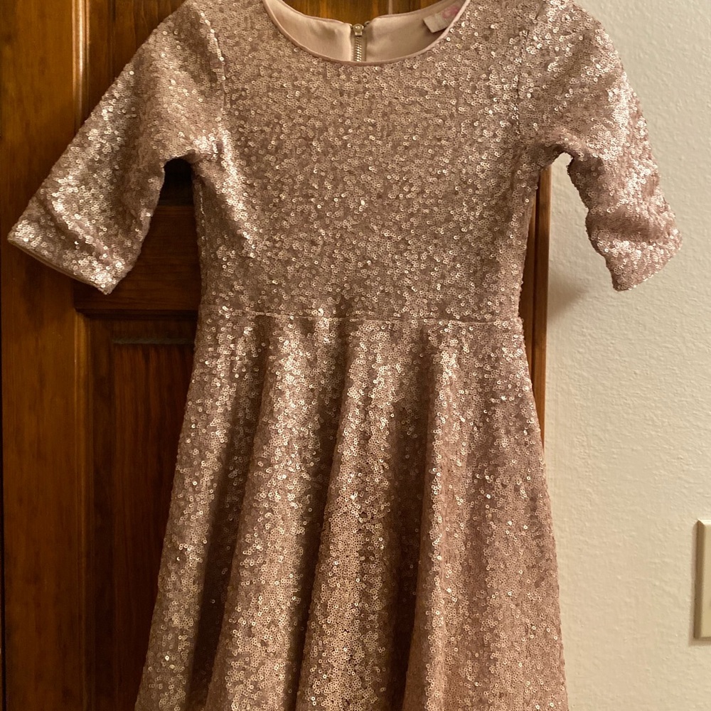 Gold Sequined GB girls dress size 8